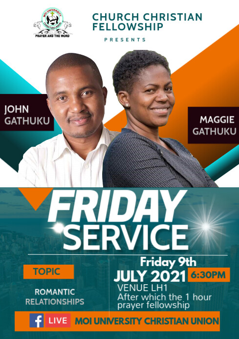 Church Service A4 Poster template