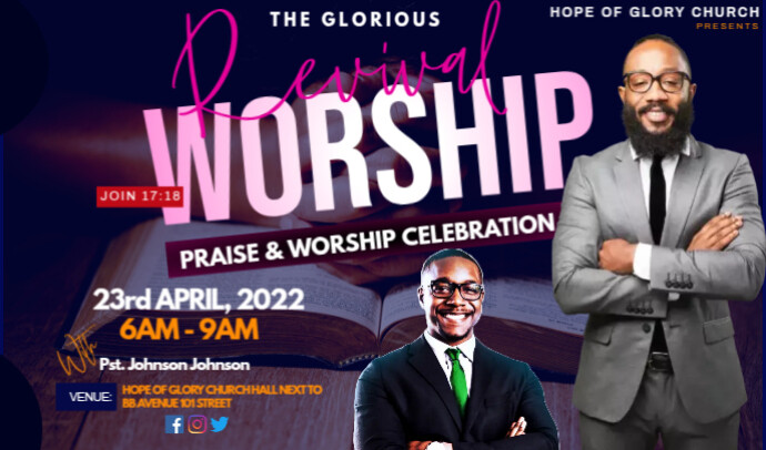 church service ad, Template | PosterMyWall