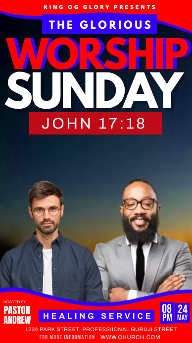 Church service ad Template | PosterMyWall