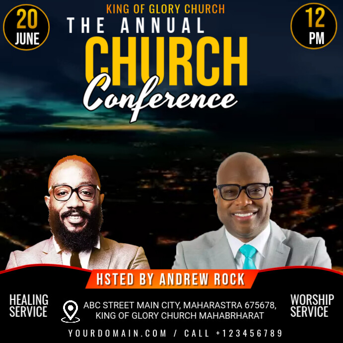Copy of church service ad | PosterMyWall