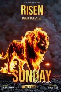 Church service Ad Design Template โปสเตอร์