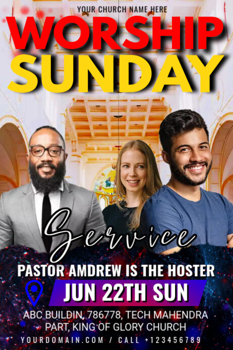 church service ad Template | PosterMyWall