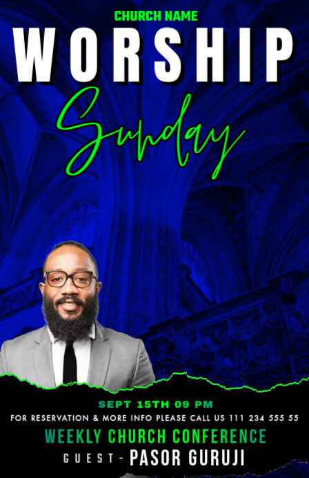 Plantilla de church service ad | PosterMyWall