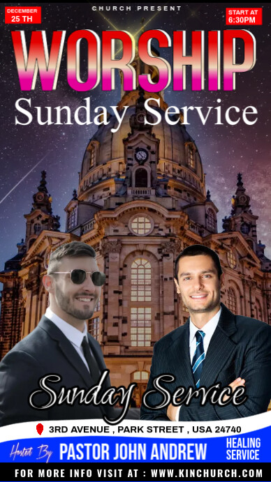 church service ad Template | PosterMyWall
