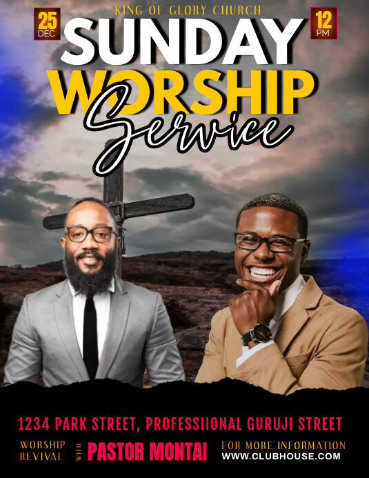 Copy of church service ad | PosterMyWall