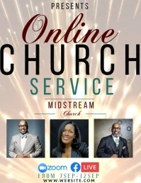 church service ad social media TEMPLATE Flyer (US Letter)