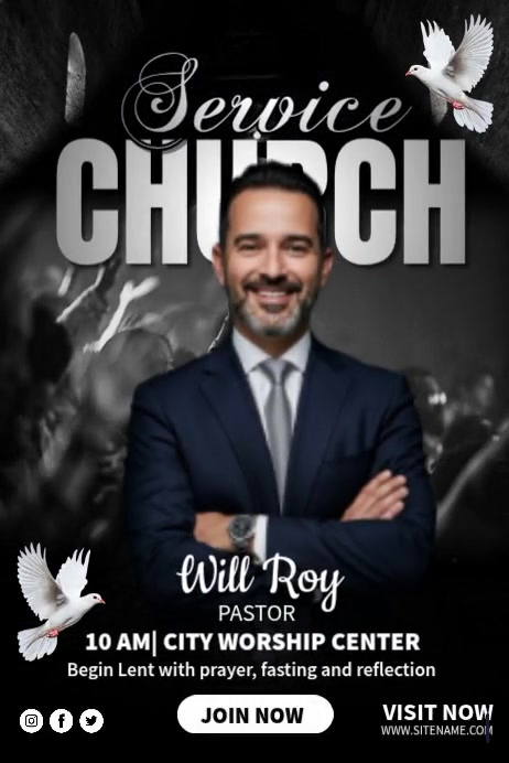 Church Service Ads Template | PosterMyWall