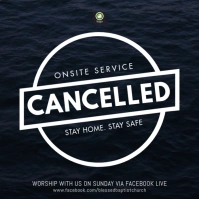 church service cancelled Publicação no Instagram template