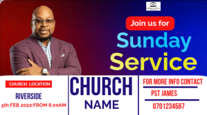 CHURCH SERVICE 数字显示屏 (16:9) template