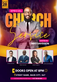 church service A5 template