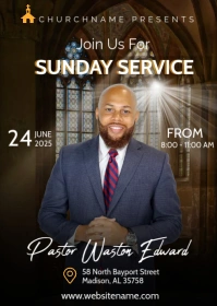 Church service design template A6