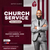 CHURCH SERVICE Instagram Post template