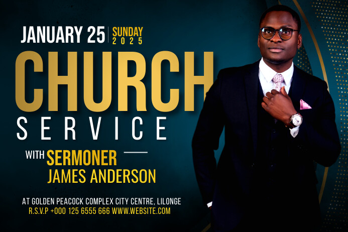 Church Service Template | PosterMyWall