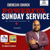CHURCH SERVICE Instagram 帖子 template