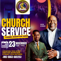 Church communion Sunday service flyer Template | PosterMyWall
