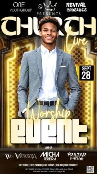 Zwart Church Event Instagram-Story Template