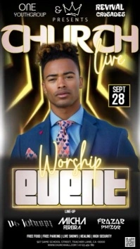 Church Service Event Ad Design Template Instagram Story