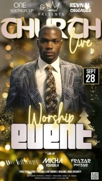 Church Service Event Ad Design Template Instagram-Story