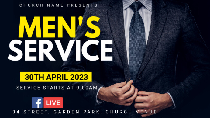 CHURCH SERVICE FATHER'S DAY Template Prezentacja (16:9)