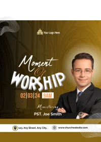 Church Service Flyer A6 template