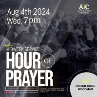 Church Service Instagram Square Design Templa Kwadrat (1:1) template