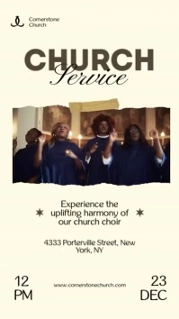 church service instagram story template