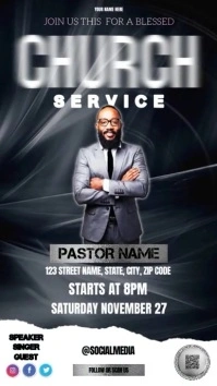 church service instagram story template Instagram-verhaal