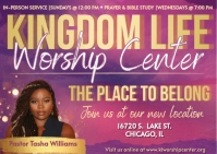 Church Service Invitation Carte postale template