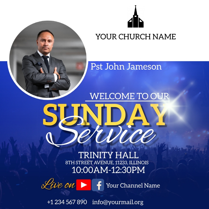 church service invitation flyer Template PosterMyWall