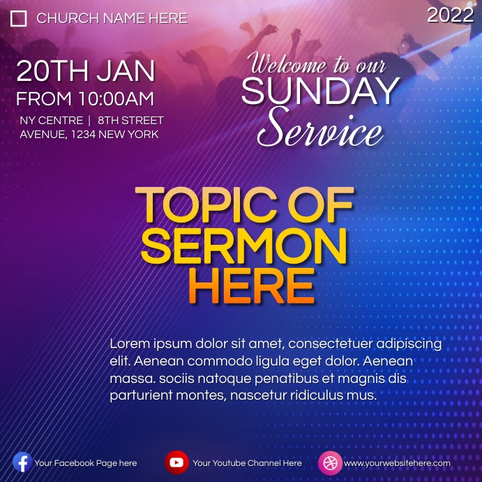 church service invitation flyer Template | PosterMyWall