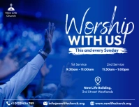 Church Service invitation flyer template