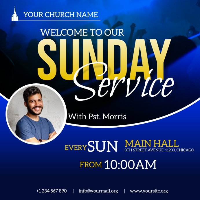 Kopya ng church service invitation poster PosterMyWall