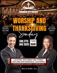 Church Service Invite Flyer Ad template