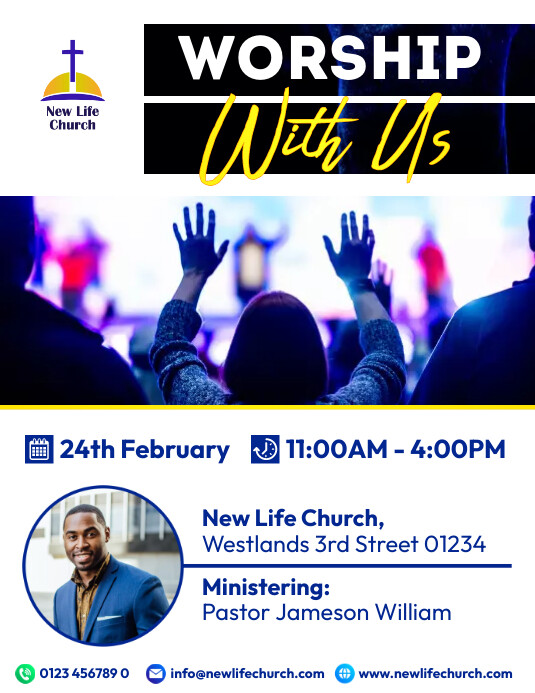 church service invite poster Template | PosterMyWall