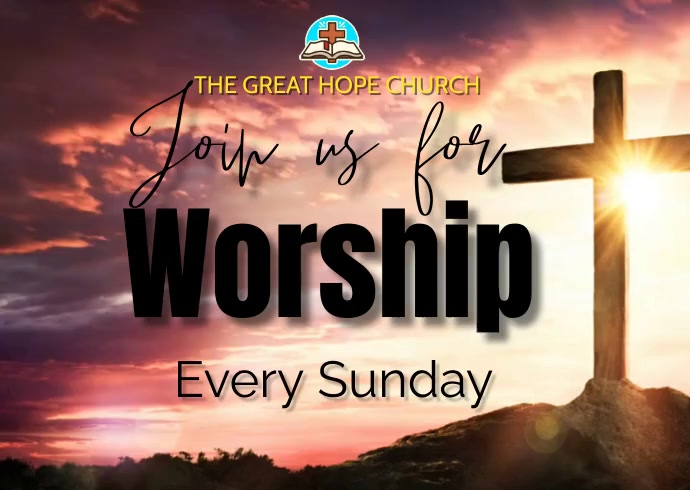 church service invite video template (1) | PosterMyWall