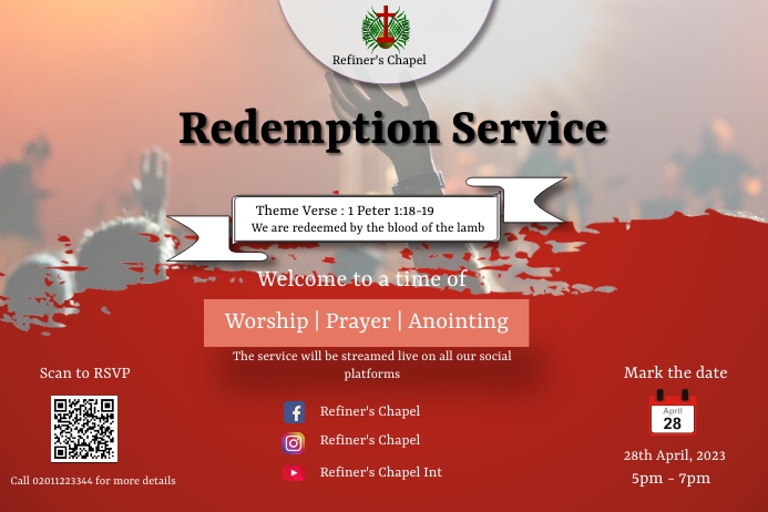 Church Service poster template