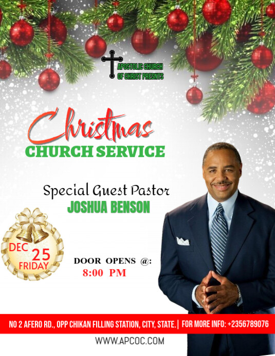 Church service program template design | PosterMyWall
