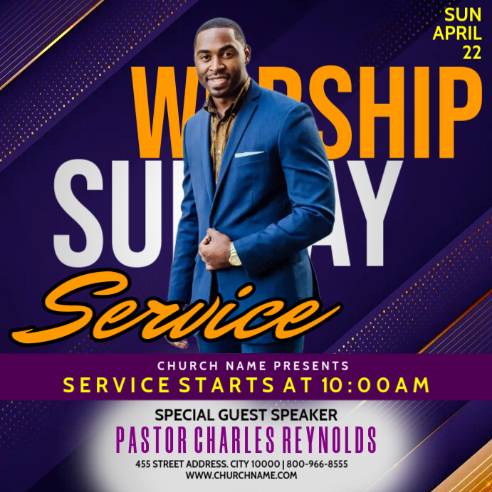 Church Advertisement church service social media ad template | PosterMyWall