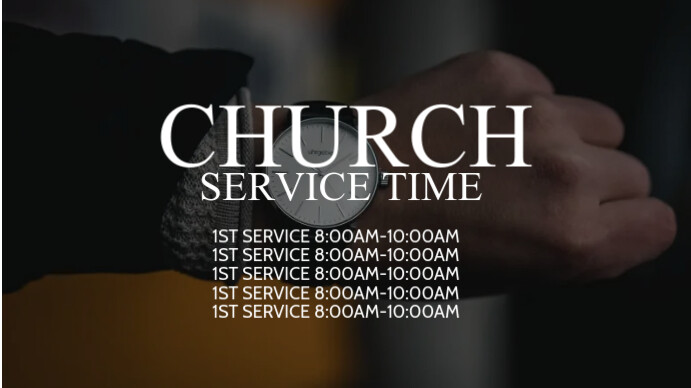 church service time flyer Template | PosterMyWall