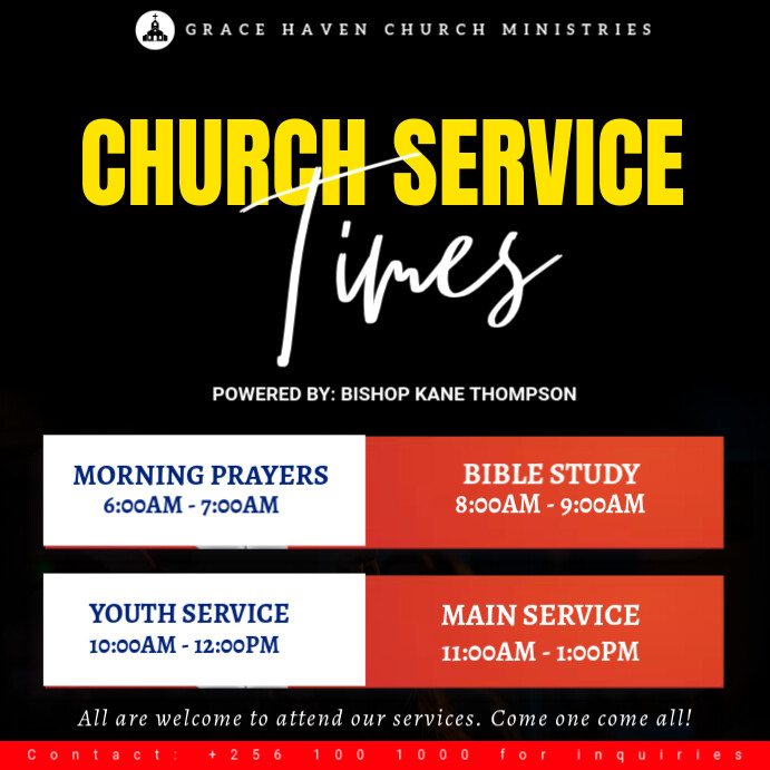 church service time flyer template | PosterMyWall