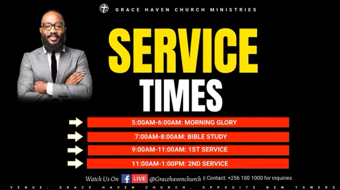 church service time flyer template | PosterMyWall