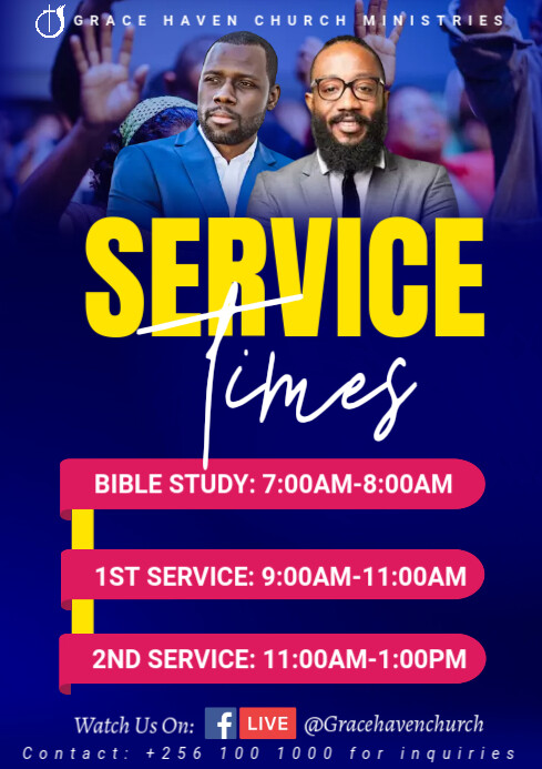 Copy of church service time poster | PosterMyWall