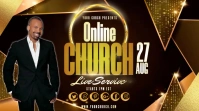 CHURCH SEVICE AD TWITTER POST FREE template