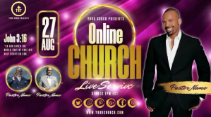 CHURCH SEVICE AD TWITTER POST FREE template