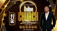 CHURCH SEVICE AD TWITTER POST FREE template
