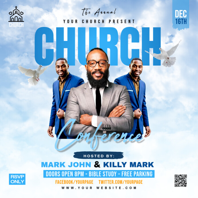 Church Advertisement Church Social Media Ad Templat | PosterMyWall