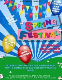 Church Spring Festival Event Template Pamflet (Letter AS)