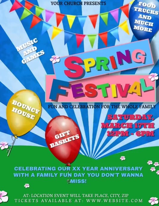 Church Spring Festival Event Template PosterMyWall