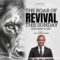 White Church Revival Event Square Template