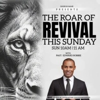 Church Sunday Lion Jesus Christ Theme design template Vierkant (1:1)